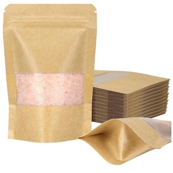 Stand Up Pouch Bags, 96 Pack Kraft Pouch Tear Notch and Matte (3.5IN X 5.5IN) - Picture 1 of 5